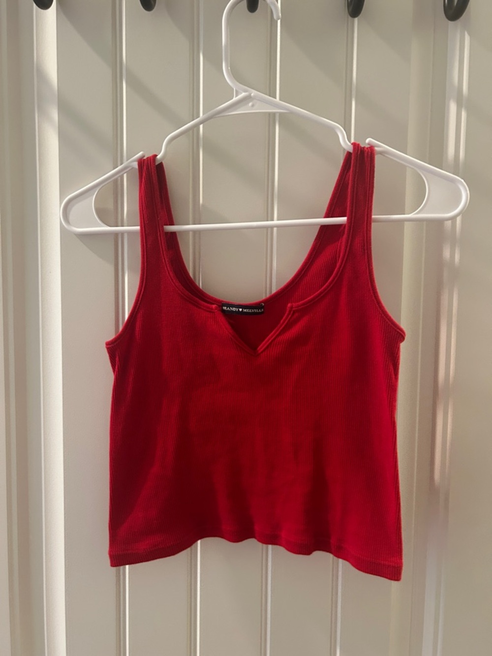 Brandy Melville Cherry Red Ribbed Tank